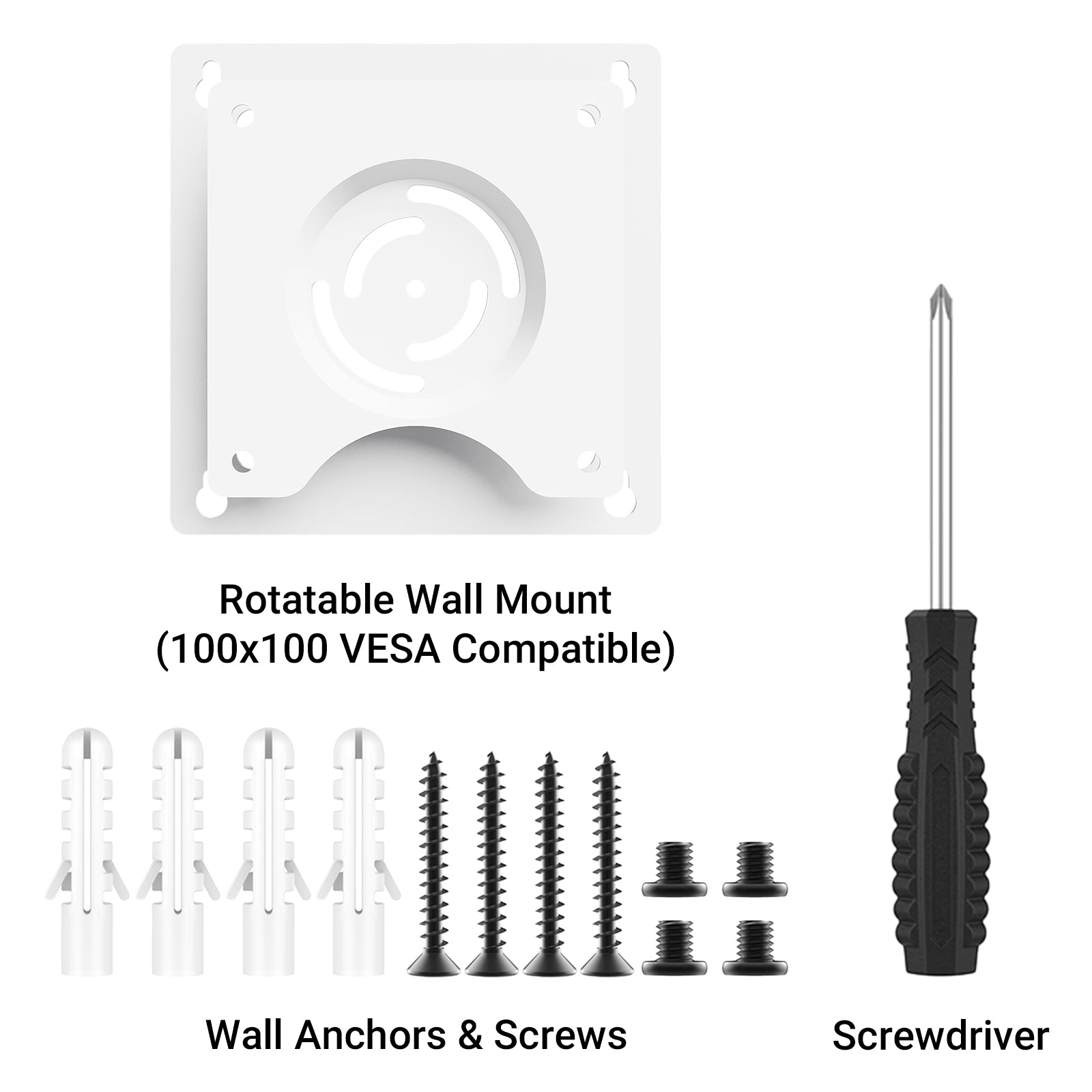 Rotatable Wall Mount for 21.5" to 32" Digital Photo Frames (VESA 100) , White