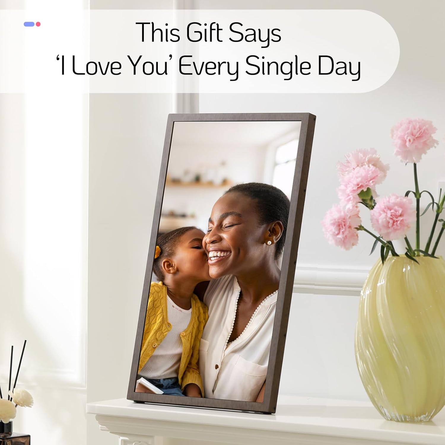 NexFoto Classic Pro  22 | 21.5 inch Digital Picture Frame - Wood