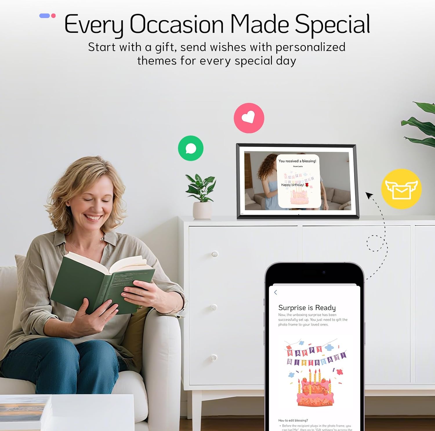 Start with a gift, send wishes with personalizedthemes for every special day.