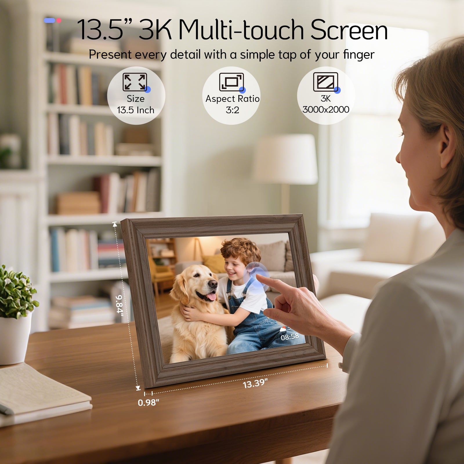 13.5” 3K Multi-touch Screen