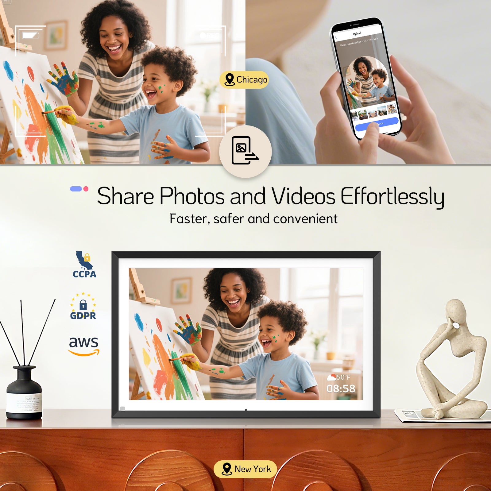 Share Photos and Videos Effortlessly.