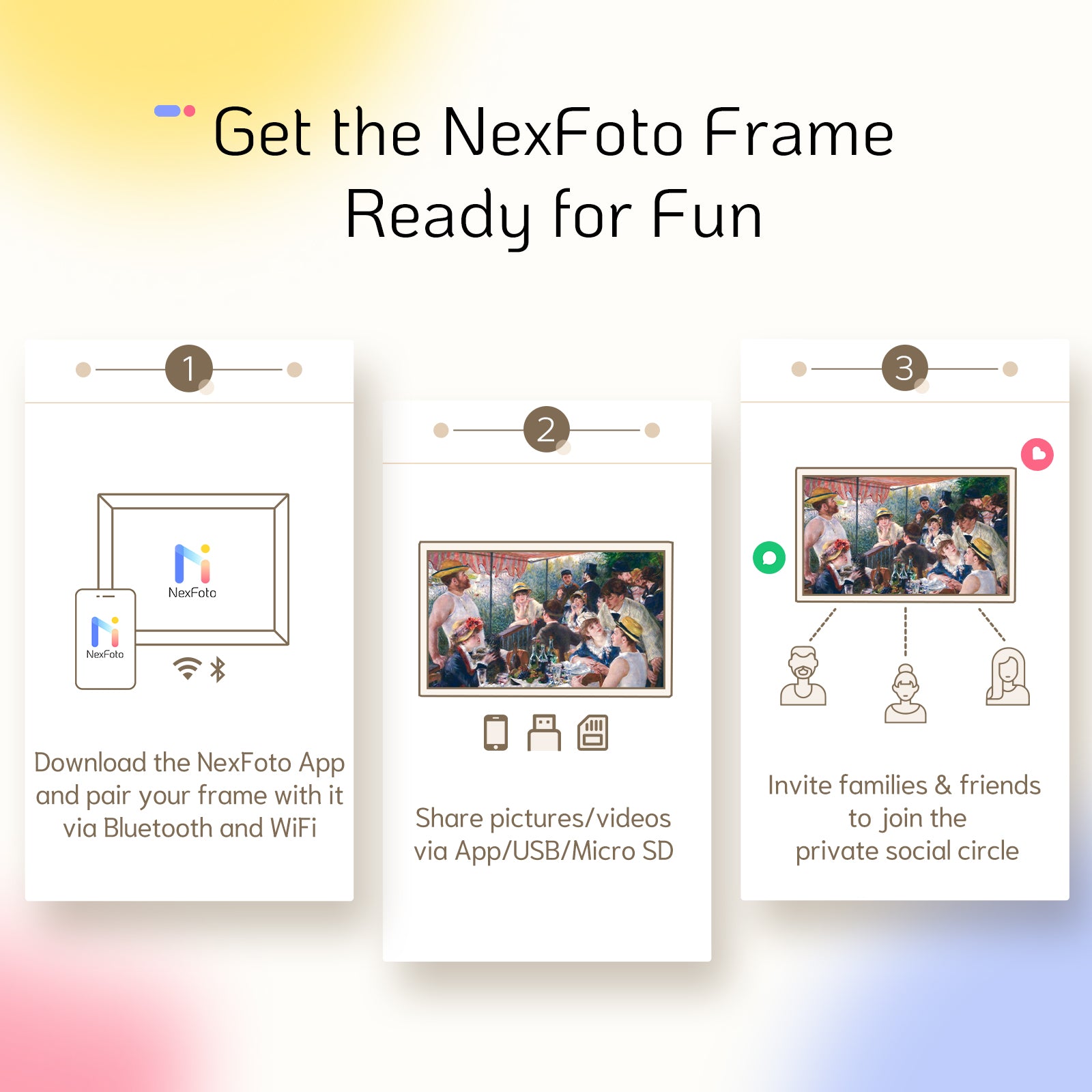 Get the Nexfoto frameReady for Fun.
