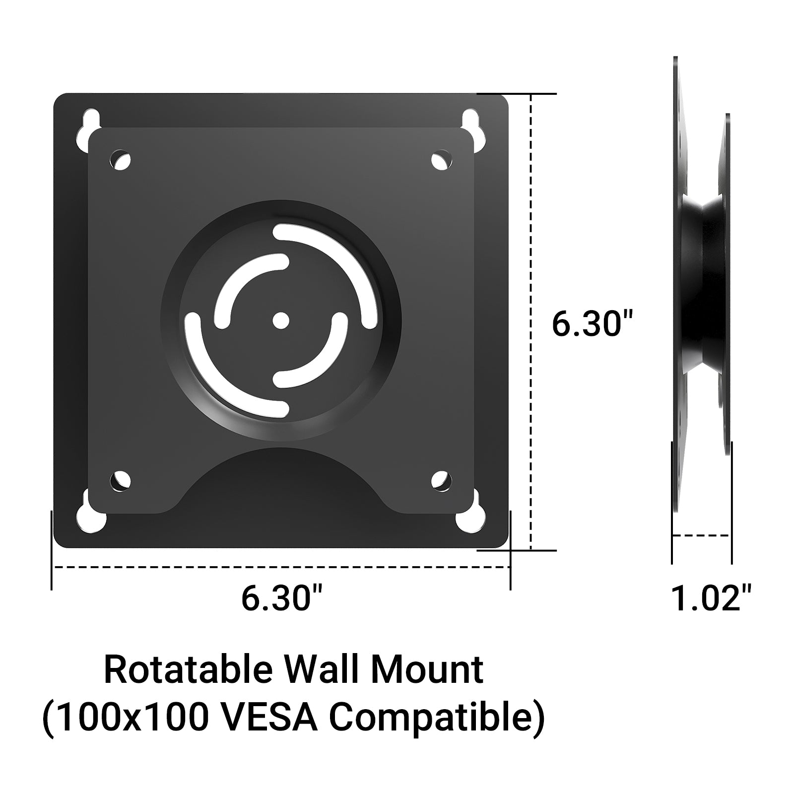 Rotatable Wall Mount for 21.5" to 32" Digital Photo Frames (VESA 100) , Black