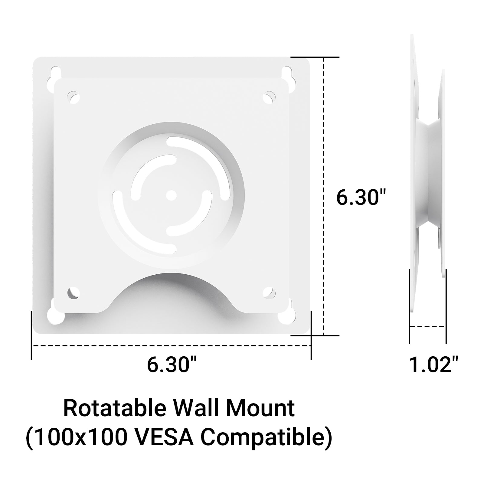 Rotatable Wall Mount for 21.5" to 32" Digital Photo Frames (VESA 100) , White