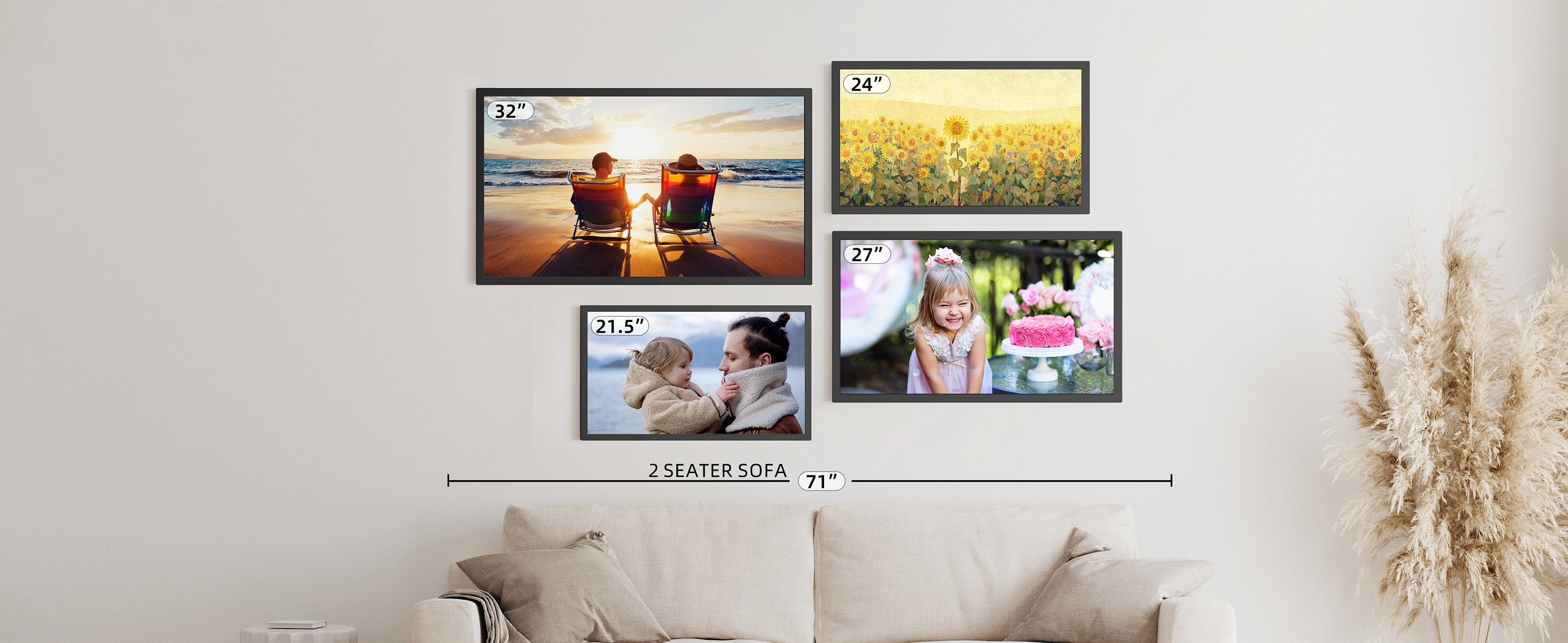 NexFoto Classic Pro 22 Max | 21.5 inch Digital Picture Frame - Wood