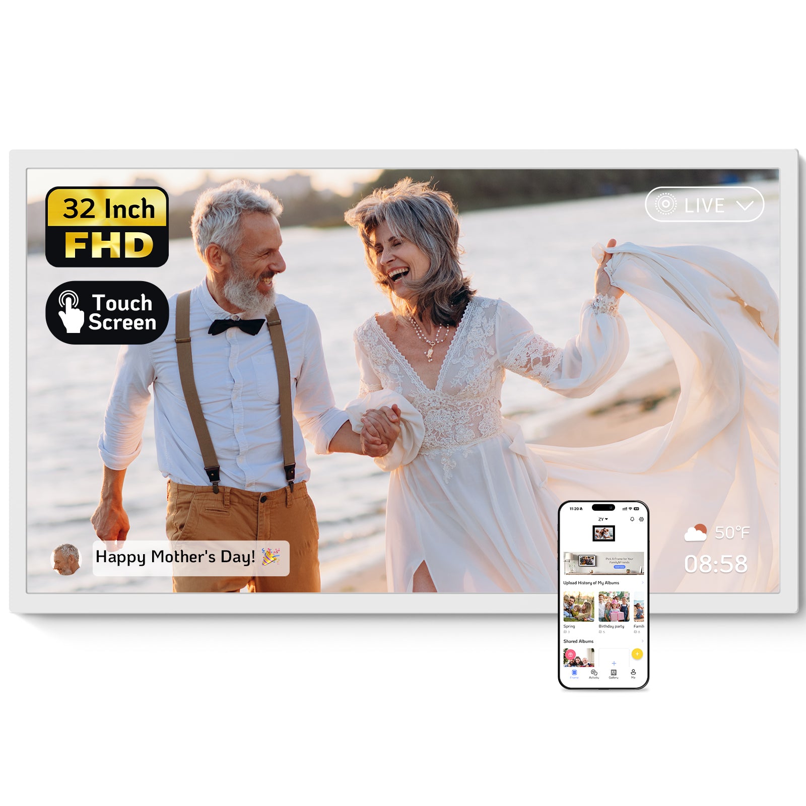 NexFoto Elite Pro 32 Max | 32 inch Digital Picture Frame